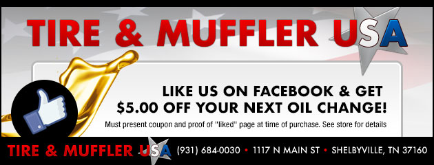 Like us on Facebook & Recieve $5.00 off your next oil change!